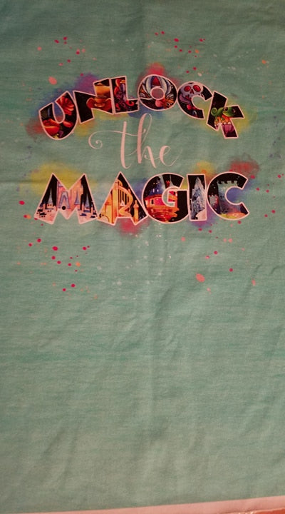 Magic Panel- teal - Sash Fabrics- Jackie