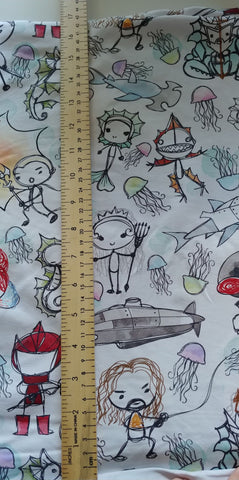Doodle Aquaman White 2 yard cut