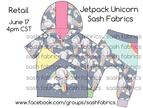 Jetpack Unicorn Panels - Sash Fabrics- Jackie