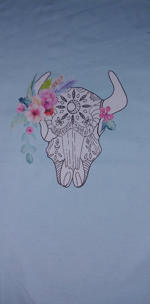 Floral Skull Panels - Sash Fabrics- Jackie